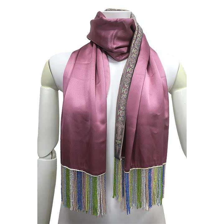 【中古】ETRO エトロ 小物 ストール ビーズ シルク ウール ペイズリー レディース＿S08＿s-0368-r08 ETRO（エトロ） 【中古】ETRO 小物 ストール ビーズ シルク ウール