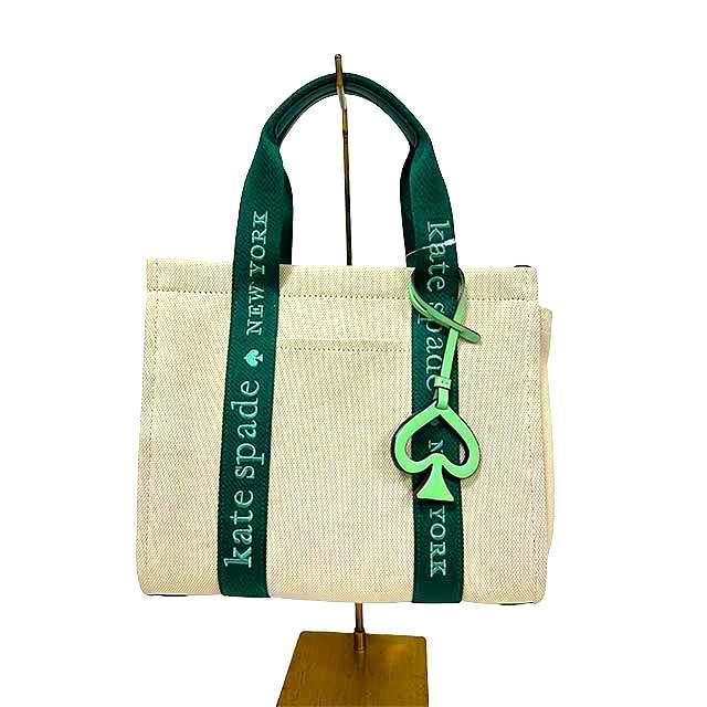 【未使用保管品】ケイトスペード プレンティ キャンバス スモールトート 2way kate spade NEW YORK（ケイト・スペード ニューヨーク） 【中古】kate