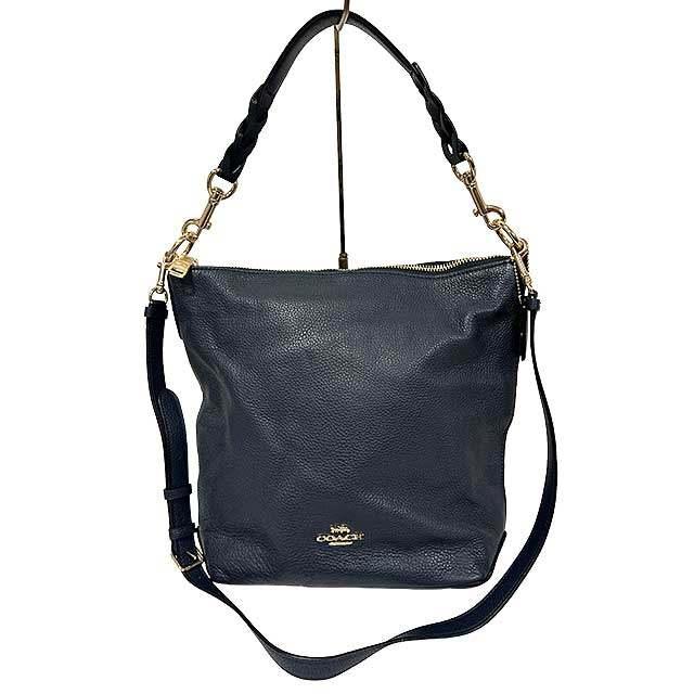 COACH（コーチ） 【中古】COACH バッグ 2WAY レザー ネイビー F31507