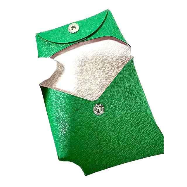 未使用級✨ Hermès エルメス バスティア ケース 小銭入れ グリーン HERMES - エルメス コインケース バスティア グリーン ミント 美