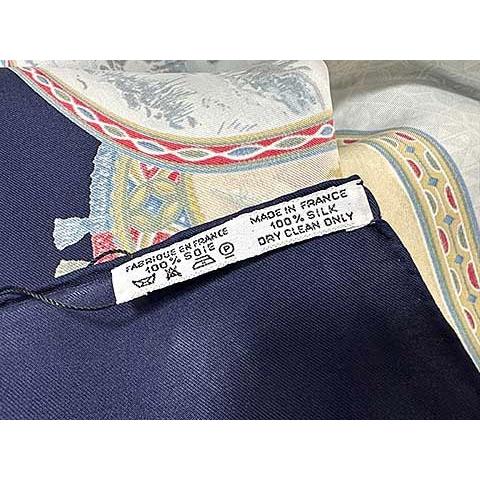 中古】HERMES エルメス カレ90 スカーフ シルク CAVALIERS PEULS