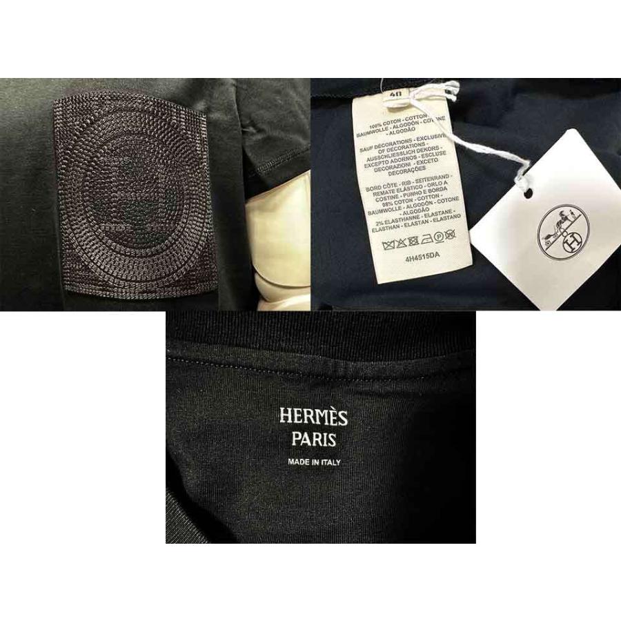【中古】HERMES エルメス トップス ドレス 刺繍入りポケット レディース サイズ40 ブラック＿S26＿s-0586-r26 HERMES（エルメス） 【中古】HERMES トップス ドレス 刺繍入りポケット
