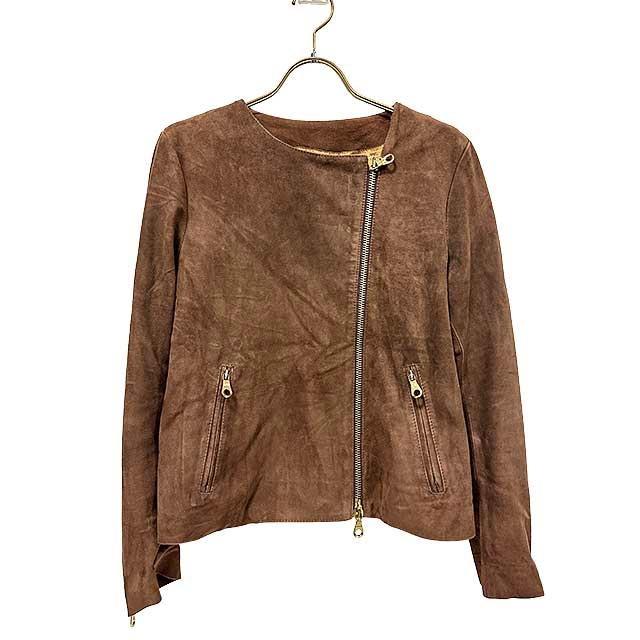 【美品】CINQUANTA スエード シングルライダース ブラウン 44 美品】CINQUANTA スエード シングルライダース ブラウン 44 スエード