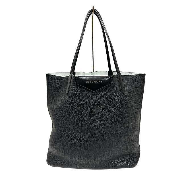 中古】 GIVENCHY (ジバンシィ) トートバッグ ブラック レザーバッグ 