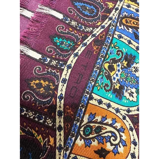 ETRO（エトロ） 【中古】ETRO ストール パープル ウール70％ シルク30