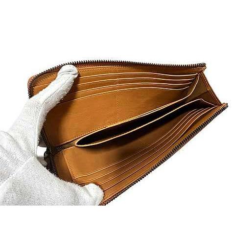 genten（ゲンテン） 【中古】genten 小物 財布 長財布 ブラウン L字