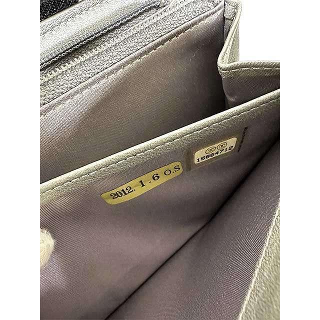 中古】シャネル CHANEL ラウンドファスナー長財布 カメリア ココマーク 