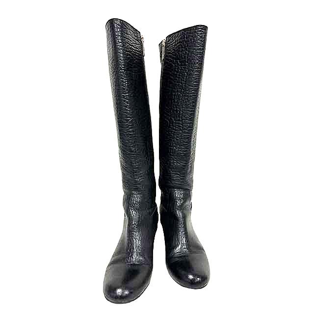 Tory Burch/トリーバーチ ロングブーツ 黒 レザー 8M(25cm) 楽天市場