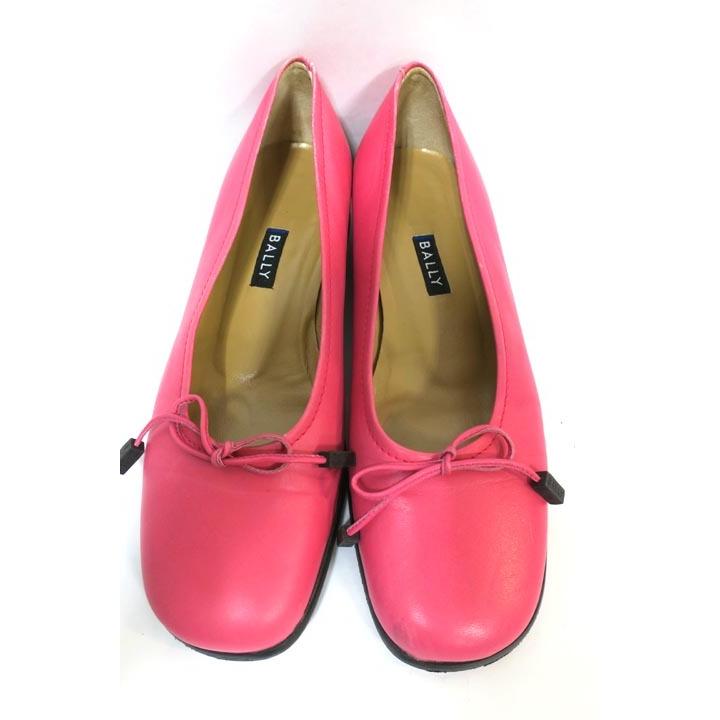 中古】BALLY バリー 靴 パンプス レディース ピンク レザー ローヒール