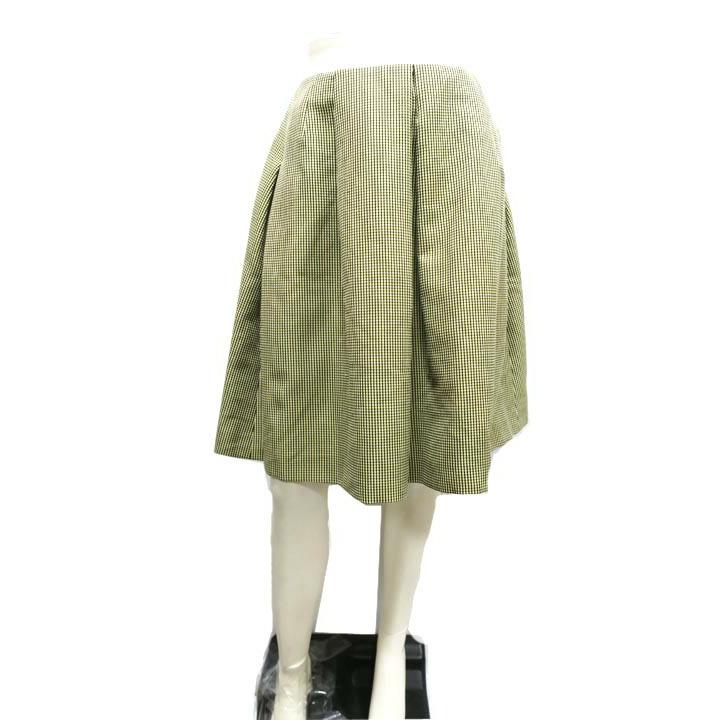 【美品】Rene チェック柄 スカート Rene（ルネ） 【中古】Rene スカート レディース 春夏 グリーン系