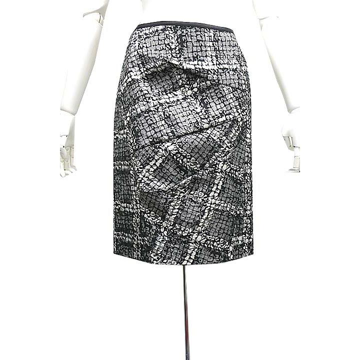 中古】MORABITO モラビト スカート レディース ブラック×シルバー 日本  