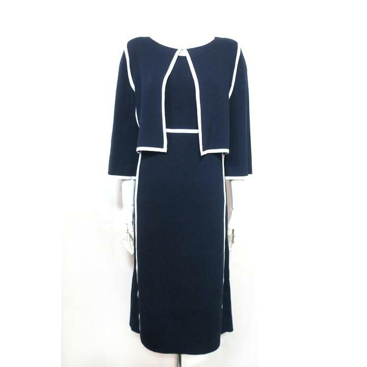 最大級 Junashida ジュンアシダ スーツ ワンピーススーツ レディース ネイビー 春夏 綿 Mサイズ ニット素材 配送設置 Www Superavila Com