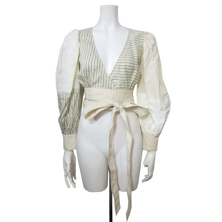 【中古】【美品】LOEWE ロエベ トップス レディース ブラウス リネン 現行商品 2021SS サイズ32