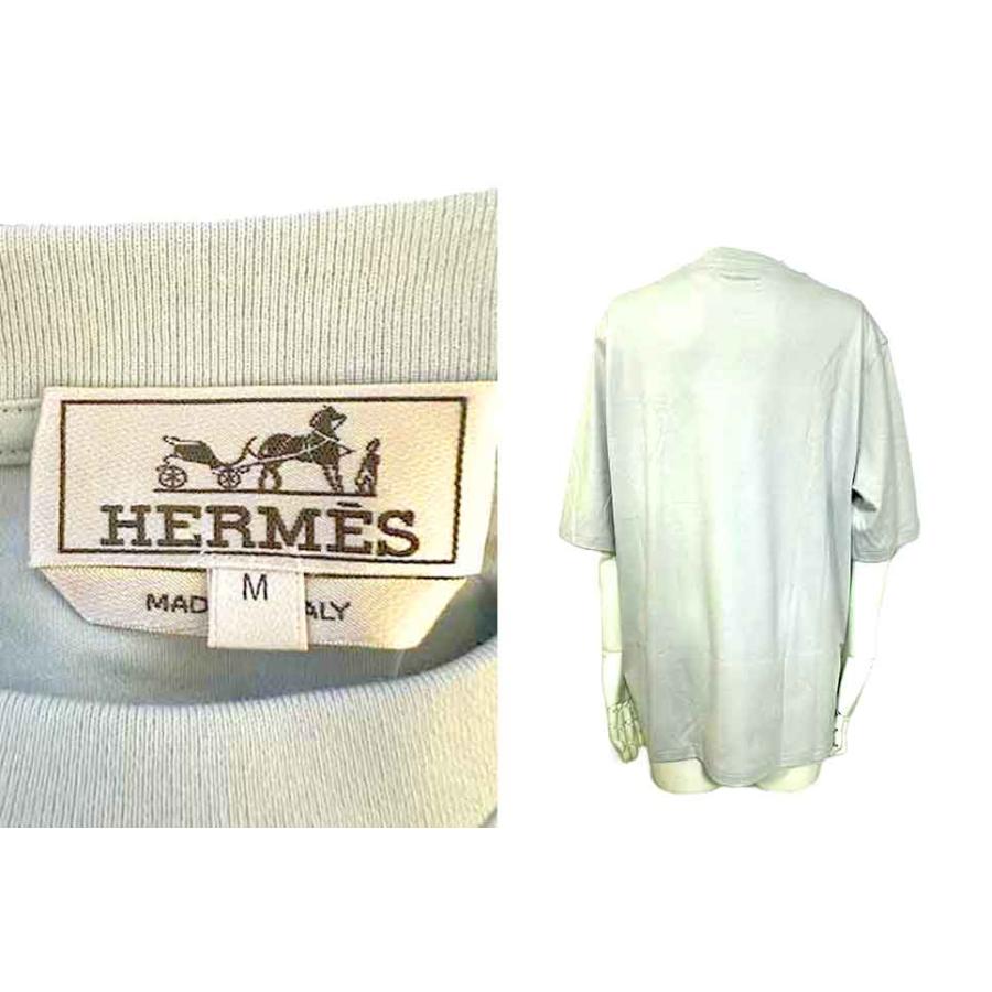 【HERMES/エルメス】2024新作Tシャツ M（新品未使用） エルメス Tシャツ エトリエ・アン・フラグモン L グレー