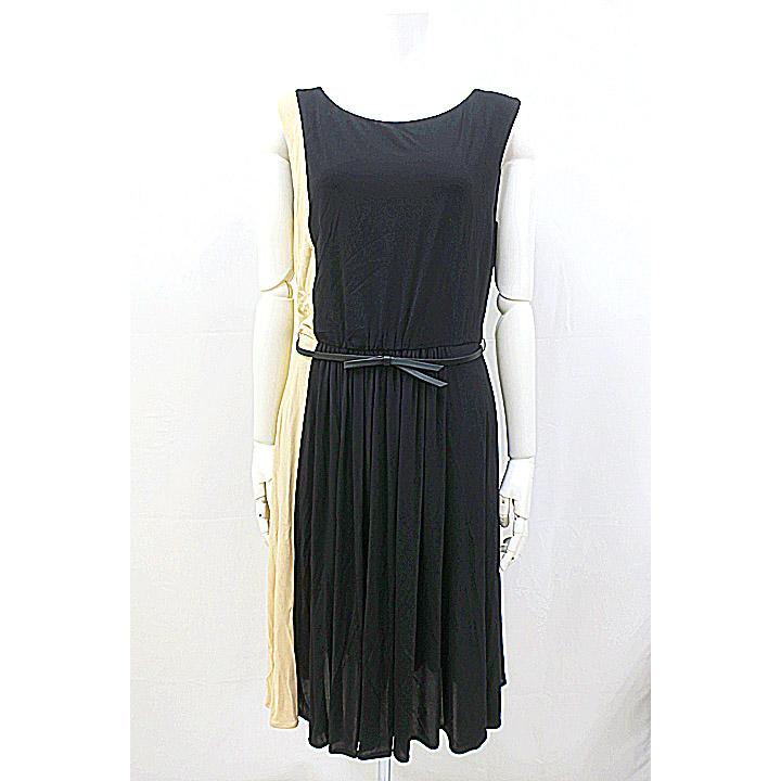 中古 Maxmara マックスマーラ ワンピース レディース ノースリーブ ブラック ベージュ サイズl Wp 0017 R24 リサイクルブティックabc 通販 Yahoo ショッピング