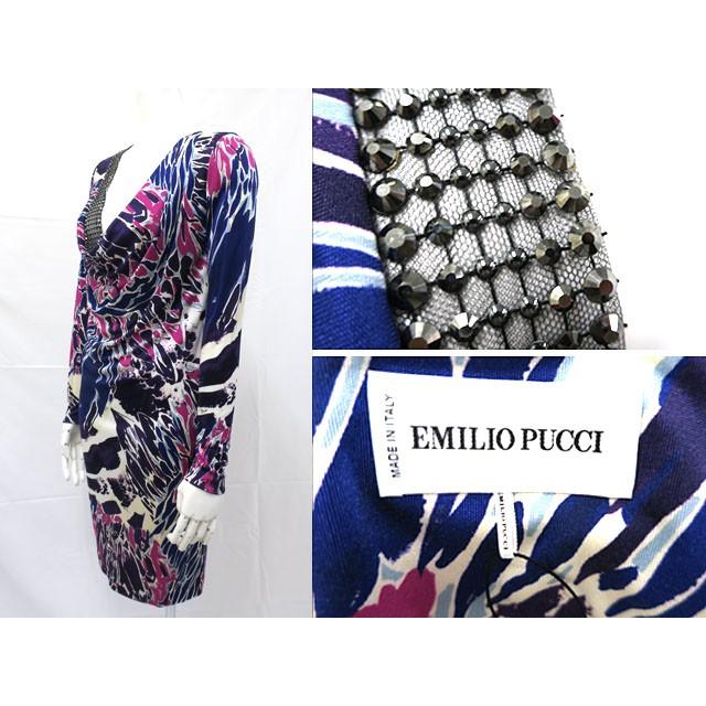 EMILIO PUCCI/エミリオプッチ/ワンピース/マルチカラー/06RG22/シルク/レディース/サイズI38/送料無料｜re-abc｜02