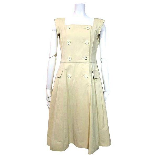 最安 中古 Foxey レディース 9号 Mサイズ 定番 ベージュ フォクシーニューヨーク ワンピース York New ワンピース Cafetariajuma Nl