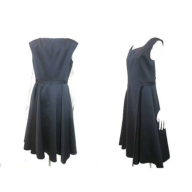 Reneルネベーシック　パールAラインワンピース　34　ブラック　ノースリーブ ReneルネベーシックパールAラインワンピース34ブラックノースリーブ