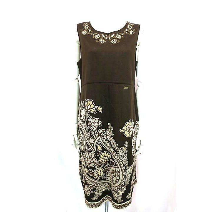 未使用 新古品 Leonard レオナール ワンピース Llサイズ ブラウン 送料無料 Wp 1692 R08 リサイクルブティックabc 通販 Yahoo ショッピング