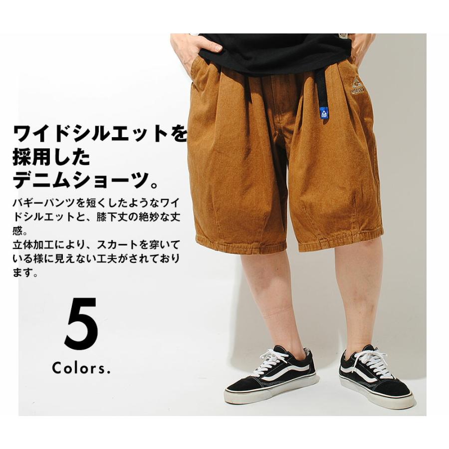 GERRY ワイドデニムショーツ バギーデニムショーツ ジェリー ショート