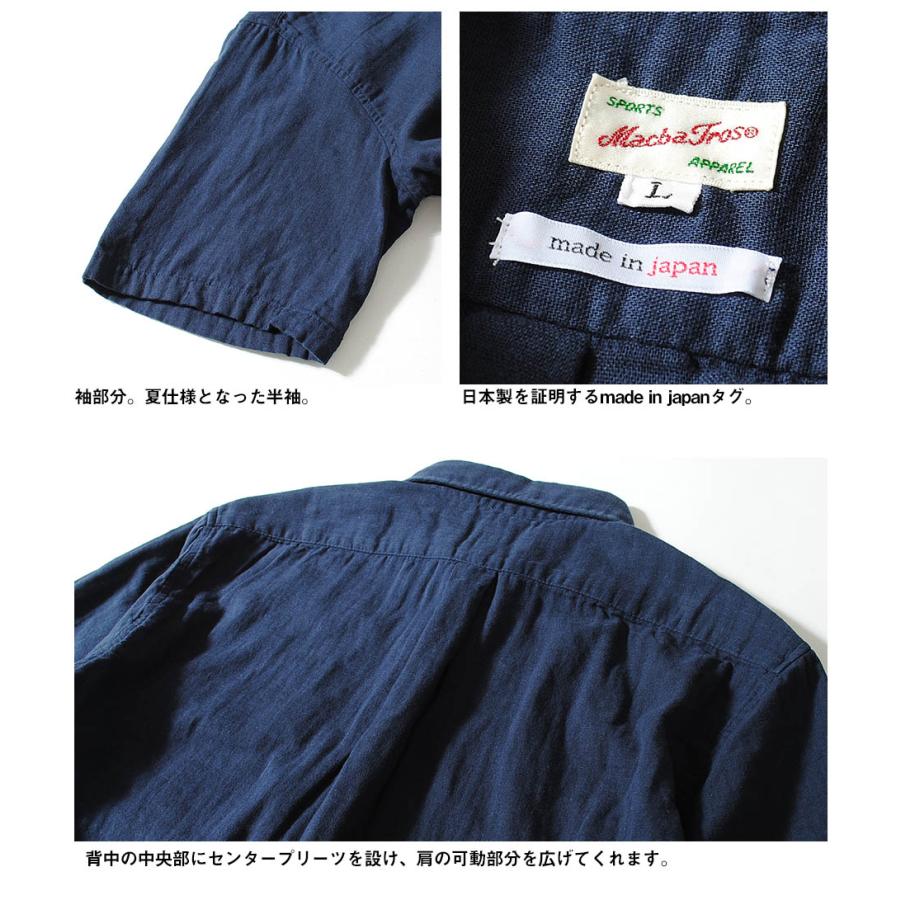 国産 半袖シャツ ダブルガーゼ シャツ メンズ 半袖 日本製 アメカジ 綿