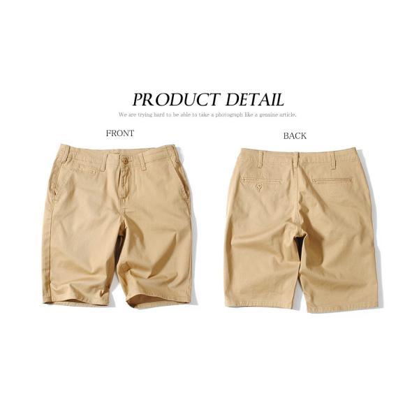 ハーフパンツ メンズ ショートパンツ ストレッチ チノ 夏服