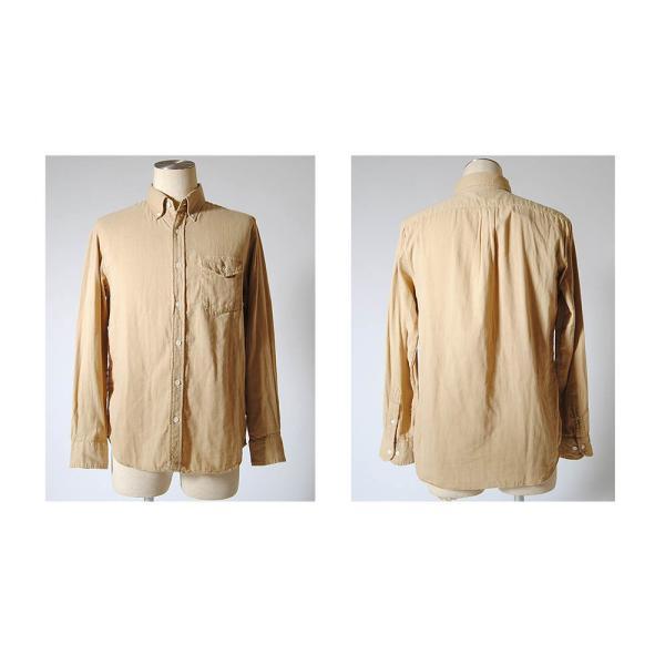 国産 長袖シャツ ダブルガーゼ シャツ メンズ 長袖 日本製 アメカジ 綿