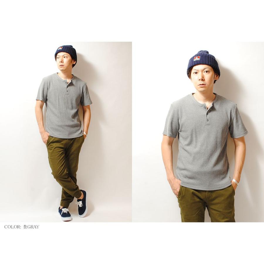 ヘンリーネック Tシャツ メンズ ワッフル サーマル 半袖tee Tシャツ インナー トップス 夏物 カットソー ポケt Re Ap 通販 Yahoo ショッピング