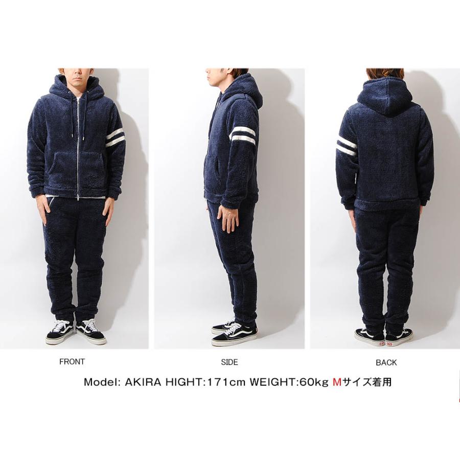 シャギーボア セットアップ 部屋着 パジャマ リモート パーカー