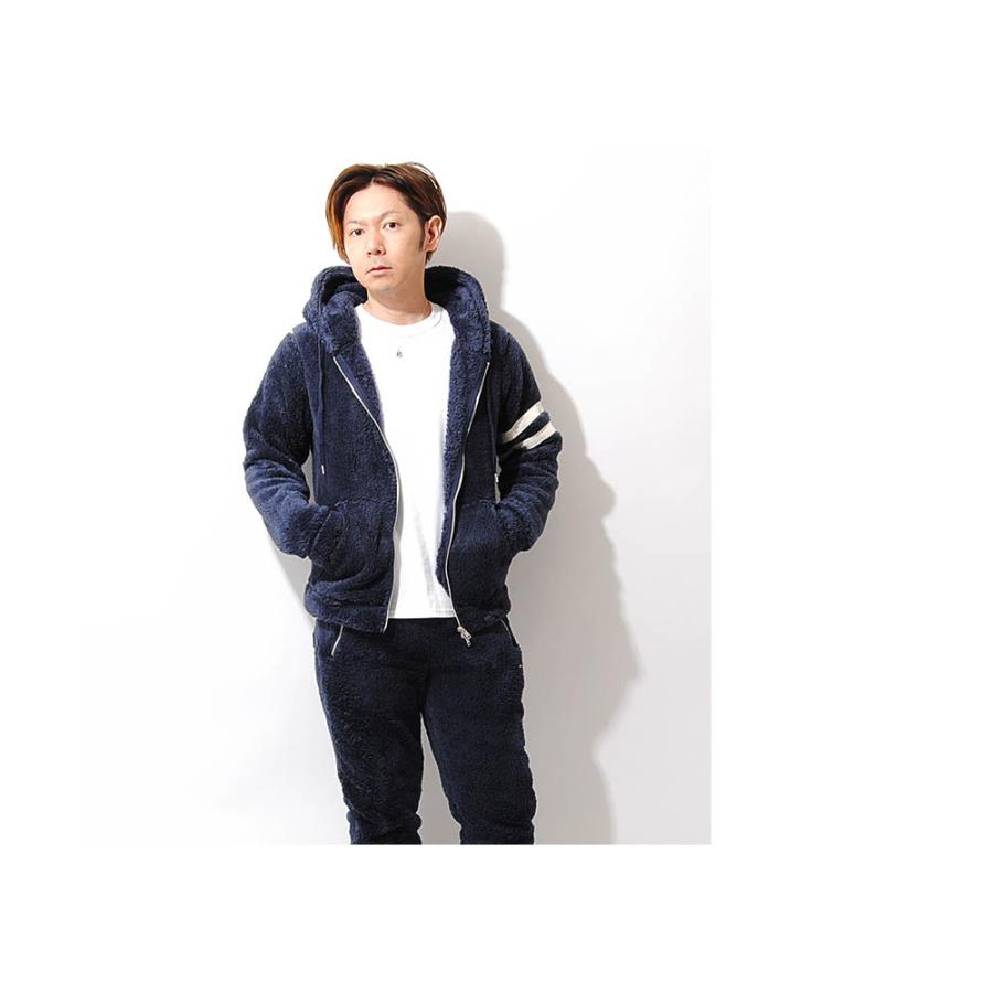 シャギーボア セットアップ 部屋着 パジャマ リモート パーカー