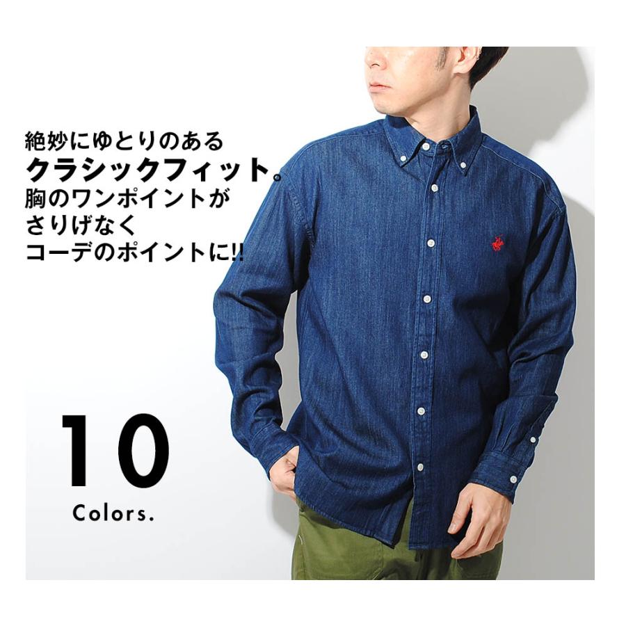 長袖シャツ メンズ BEVERLY HILLS POLO CLUB ブランド 大人 デニム
