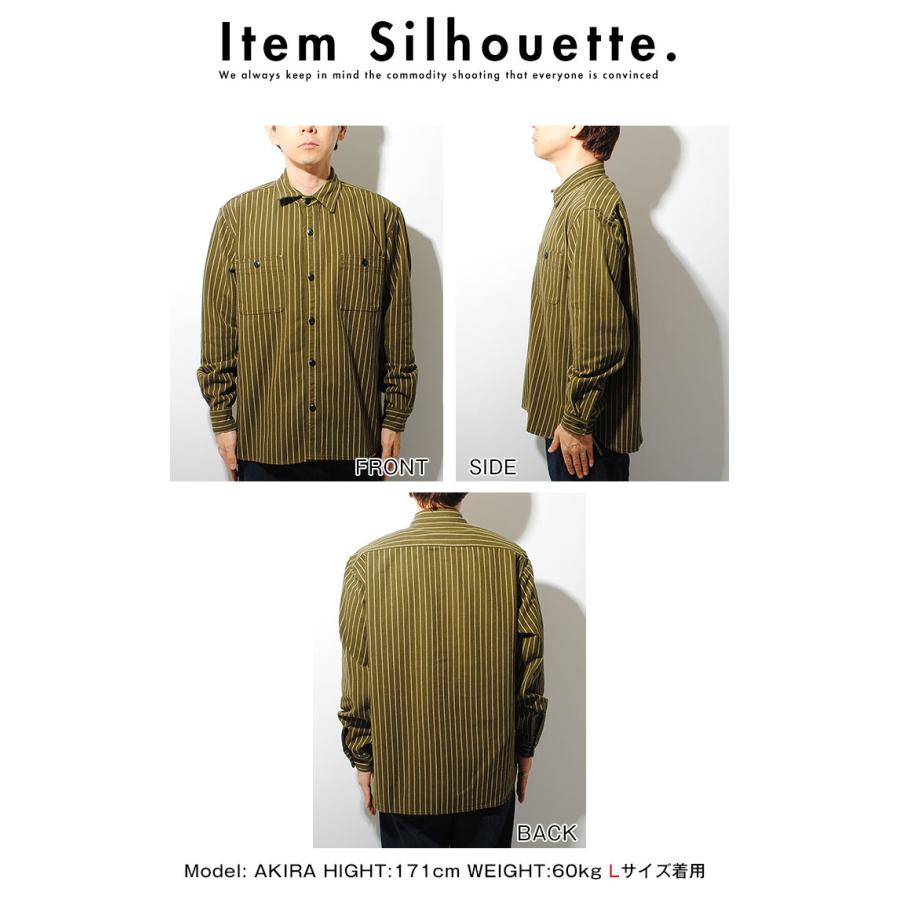 HOUSTON（ヒューストン） ストライプシャツ ヘビービエラシャツ メンズ