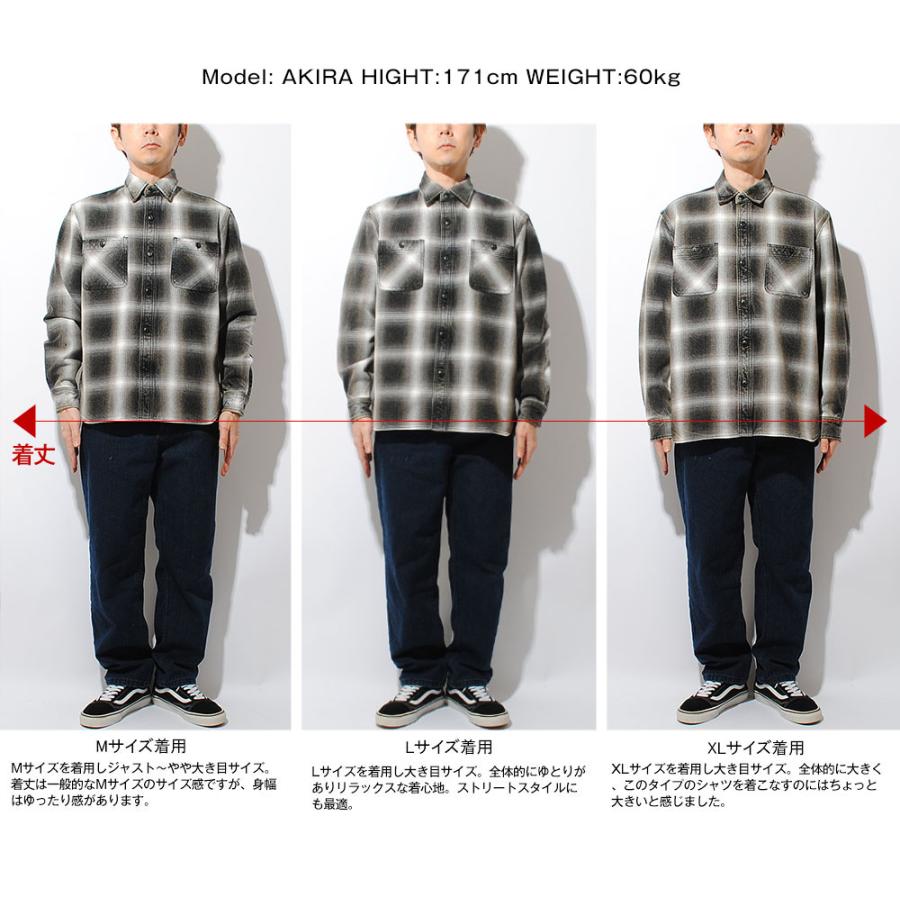 HOUSTON（ヒューストン） チェックシャツ ヴィンテージ加工 オンブレ