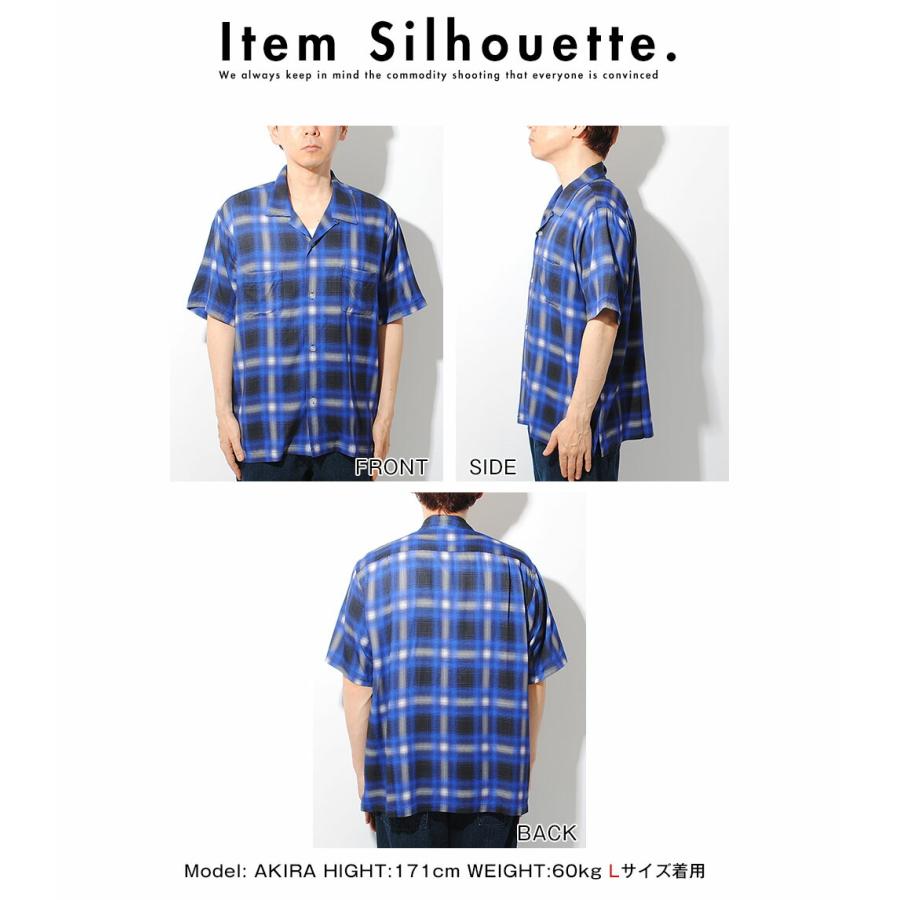 HOUSTON（ヒューストン） オンブレチェックシャツ 半袖 シャツ