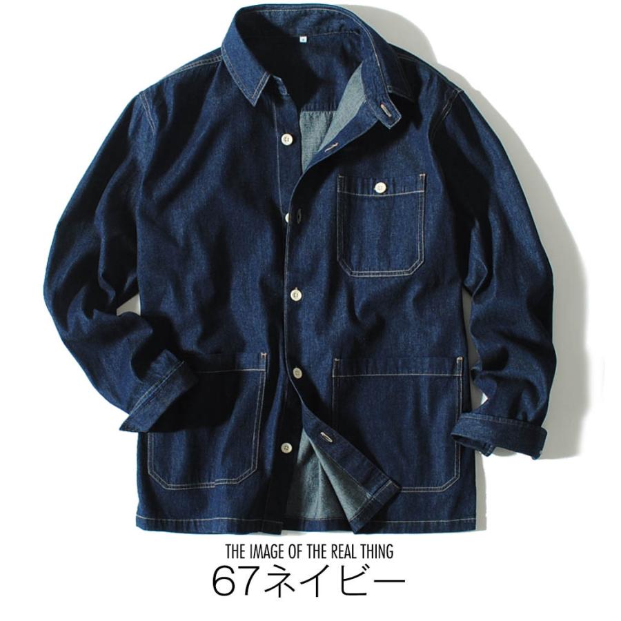 デニムカバーオール 6.5oz ライトオンス コットンデニム ワークジャケット メンズ  オシャレ 春用 春服｜re-ap｜09