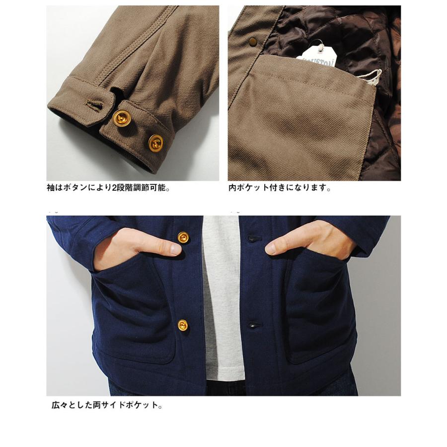 45R　ペイズリー刺繍　ワークジャケット　コットン　ベージュ　メンズ　コットン jk4352bej1.jpg