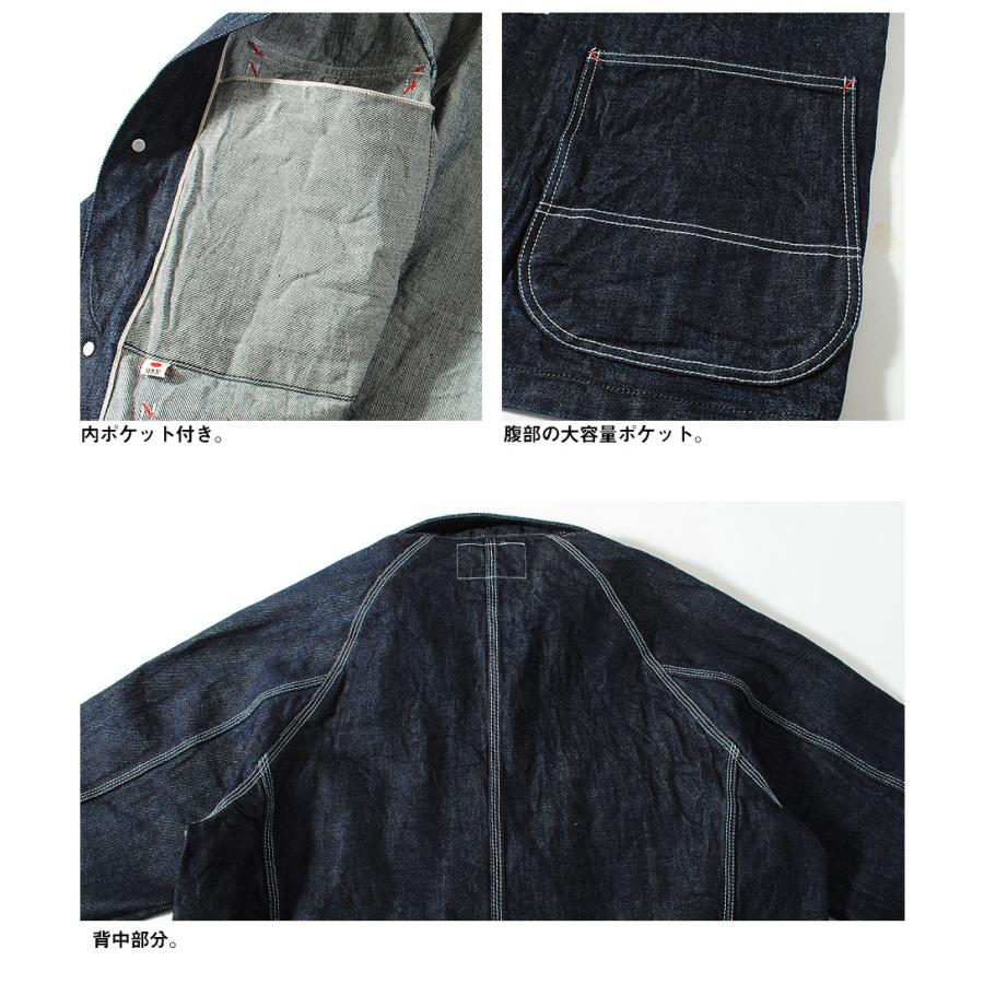 新品未使用　HOUSTON フード付きカバーオール M ダークデニム HOUSTON / ヒューストン 51486 CONE DENIM U.S. ARMY M-41