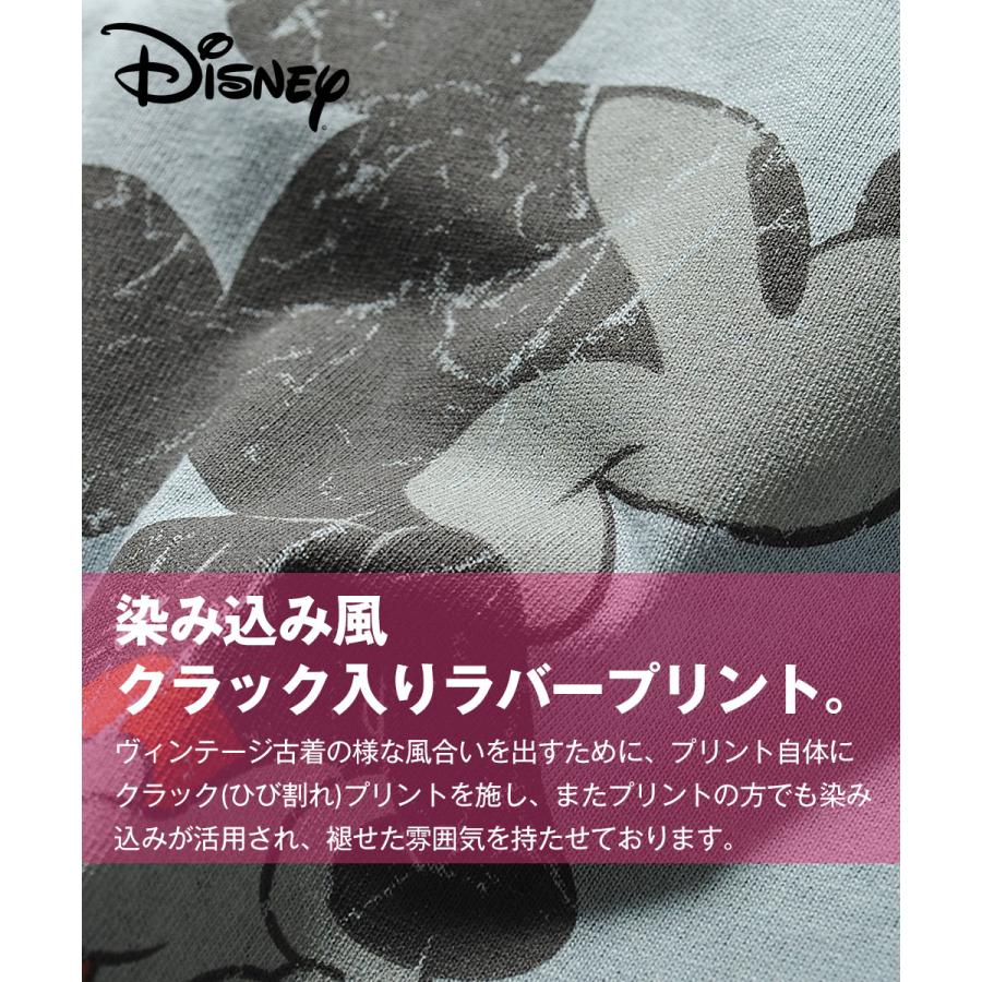 Tシャツ ミッキーマウス ヴィンテージライク 3色展開 半袖 コットン