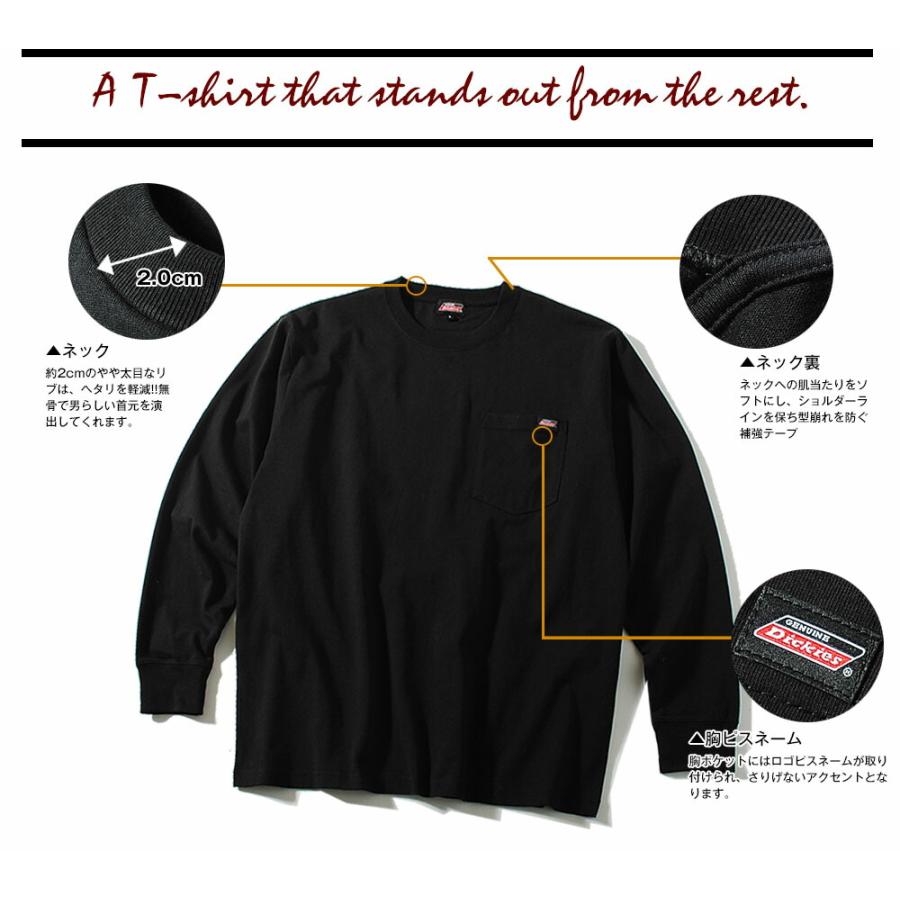 Dickies ロンT ディッキーズ 長袖 ポケットTシャツ GENUINE