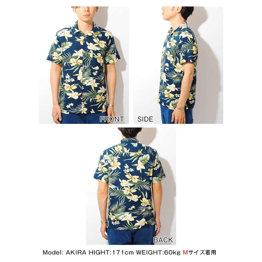 アロハシャツ オープンカラーシャツ 開襟シャツ レーヨンシャツ 花柄