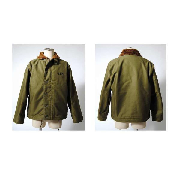 大人気‼︎ Houston U.S.N. オリーブ ミリタリージャケット N-1 HOUSTON（ヒューストン） N-1 デッキジャケット ミリタリージャケット