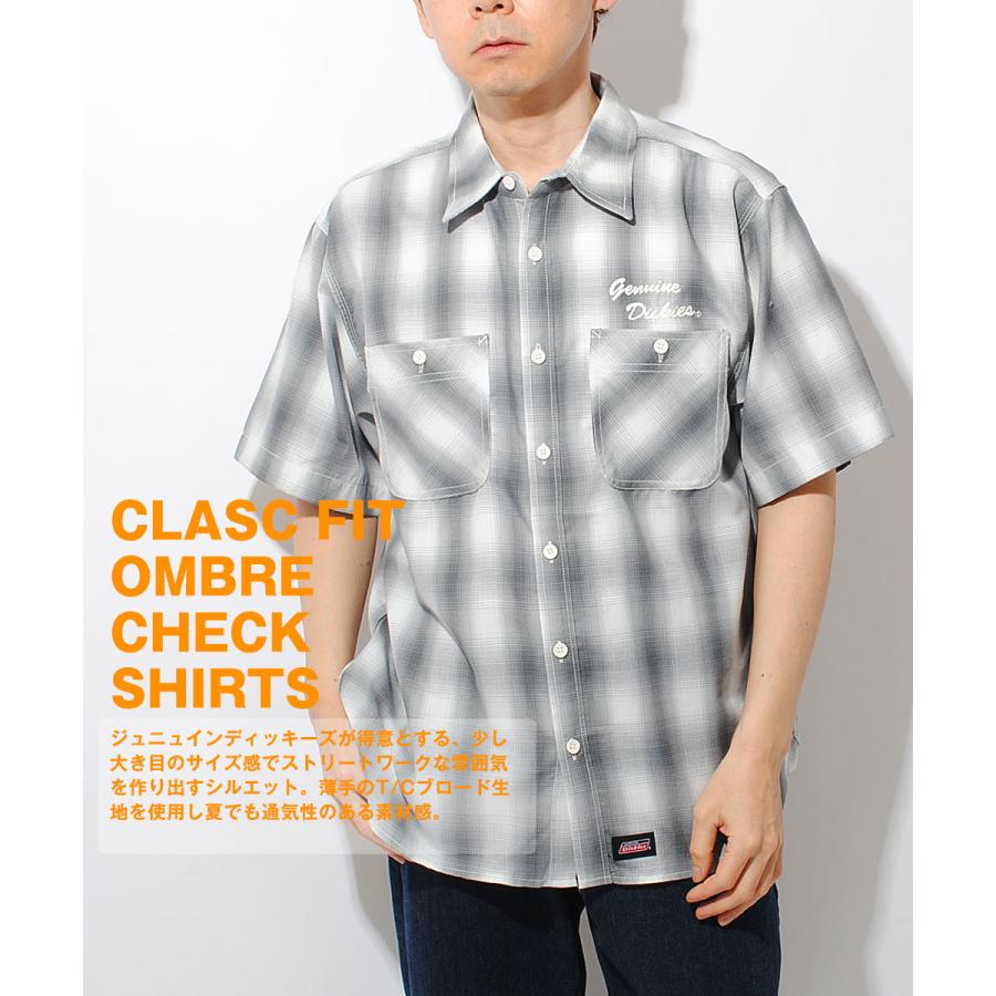 Dickies（ディッキーズ） 半袖シャツ オンブレチェックシャツ GENUINE