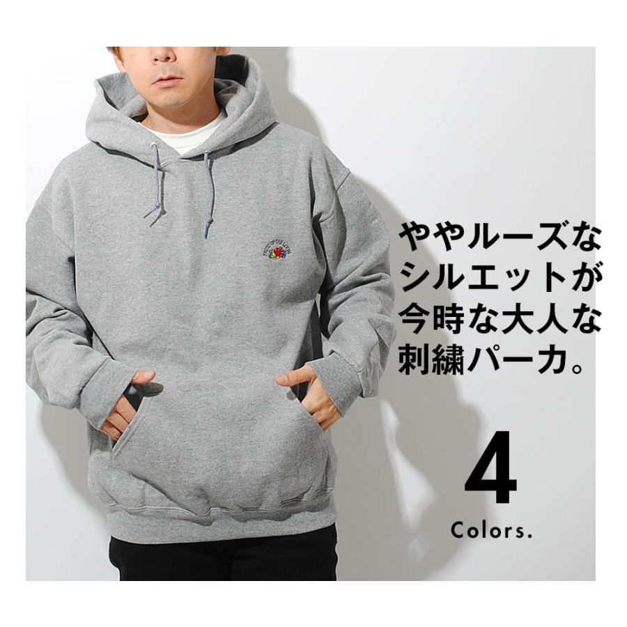 F.C.R.B パーカー バック デカロゴ プルオーバー 刺繍 ブラック L相当 FRUIT OF THE LOOM（フルーツオブザルーム） 胸刺繍 アーチロゴ