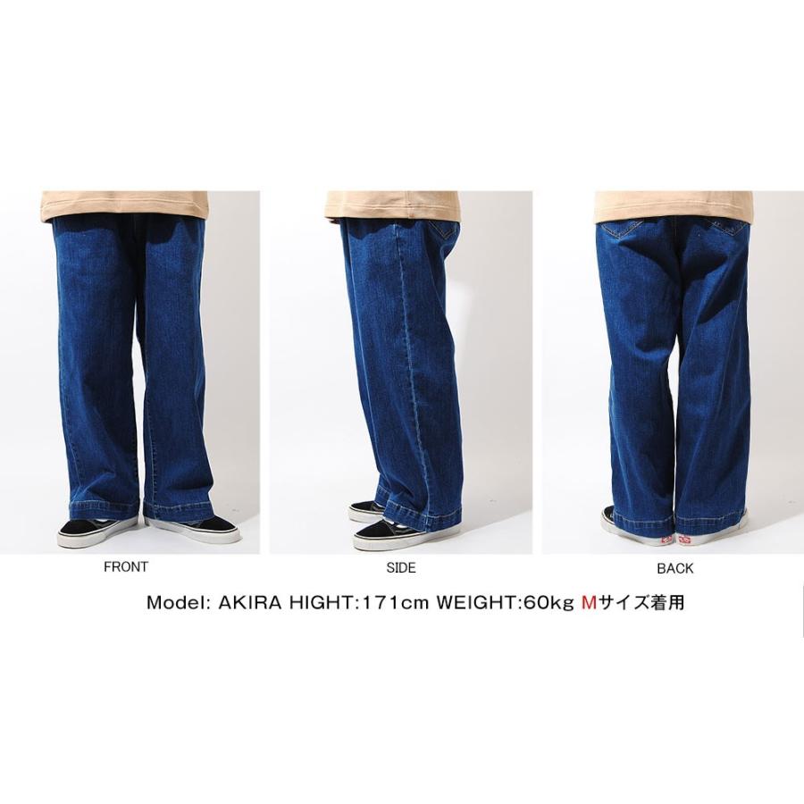 ワイドデニムパンツ ワイドパンツ ジーパン ビッグシルエット メンズ インディゴ ジーンズ メンズ ストリート 937 002 Re Ap 通販 Yahoo ショッピング