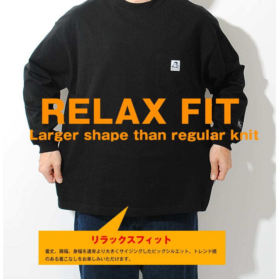 BEN DAVIS（ベンデイビス） ビッグロンT バックプリント Tシャツ 長袖 