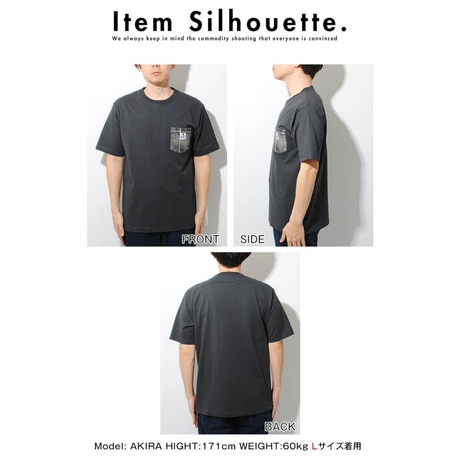 BEN DAVIS Tシャツ ポケット ヘビーウェイト デニムポケット切替 半袖