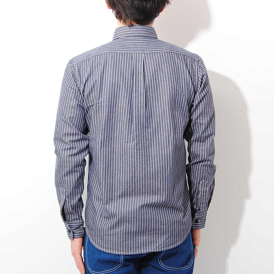 国産ヒッコリー ストライプ ワークシャツ macbatros メンズ 日本製 8ozデニム長袖｜re-ap｜14