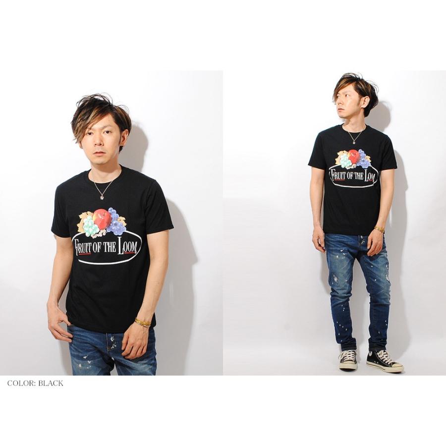 ロゴTシャツ フルカラークラシックロゴ FRUIT OF THE LOOM ロゴプリント Tee 半袖 メンズ 夏物 白黒 夏服 フルーツオブザルーム フルーツプリント|re-ap|05
