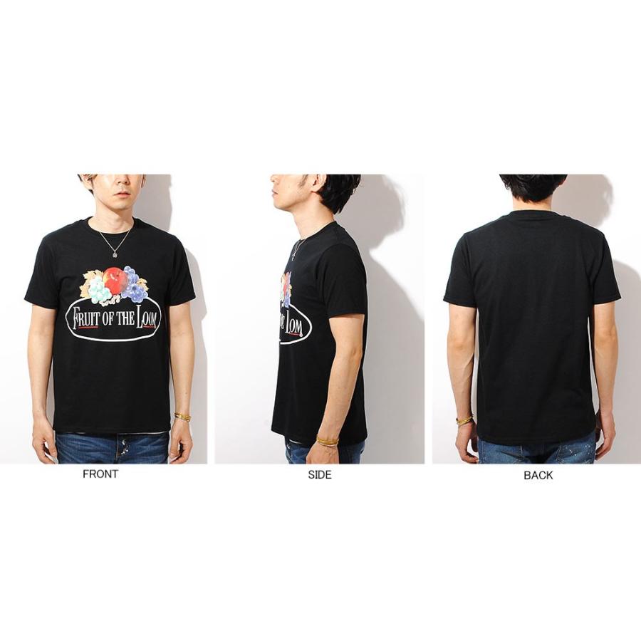ロゴTシャツ フルカラークラシックロゴ FRUIT OF THE LOOM ロゴプリント Tee 半袖 メンズ 夏物 白黒 夏服 フルーツオブザルーム フルーツプリント|re-ap|09
