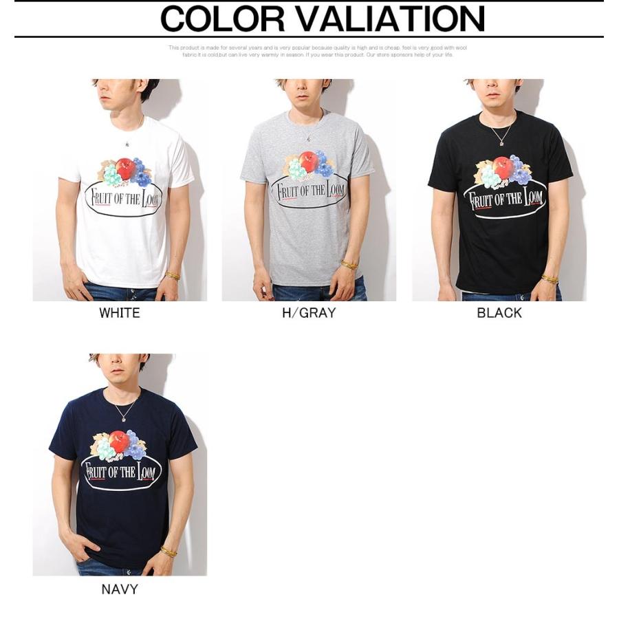 ロゴTシャツ フルカラークラシックロゴ FRUIT OF THE LOOM ロゴプリント Tee 半袖 メンズ 夏物 白黒 夏服 フルーツオブザルーム フルーツプリント|re-ap|10